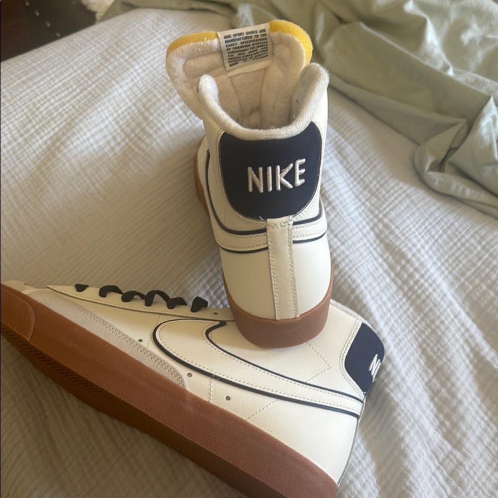 Nike Kids White and Tan Sneakers